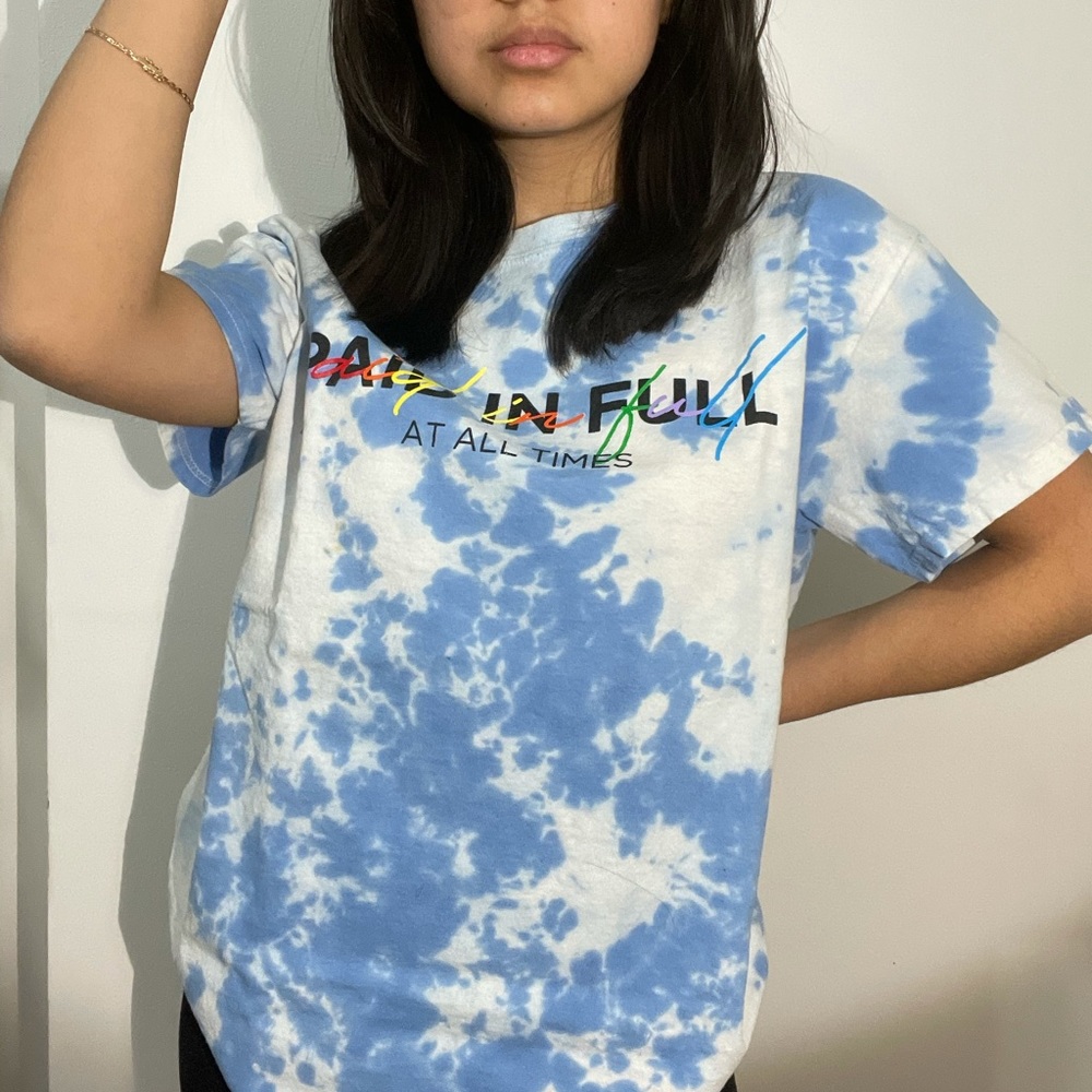 New AAO Blue Tie-Dye Short Sleeve T-Shirt Size: M